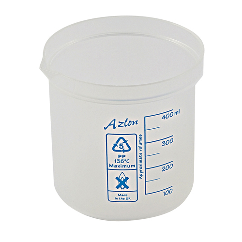 Beaker Square Grad, PP 400mL, 10/CS