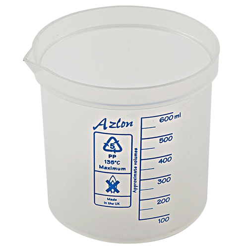 Beaker Square Grad, PP 600mL, 5/CS