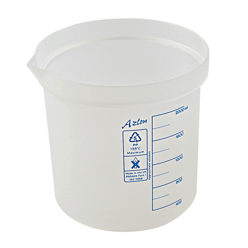 Beaker Square Grad, PP 2000mL, 1/EA