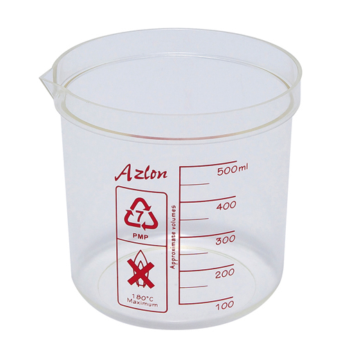 Beaker Square Grad, PMP 500mL, 5/CS