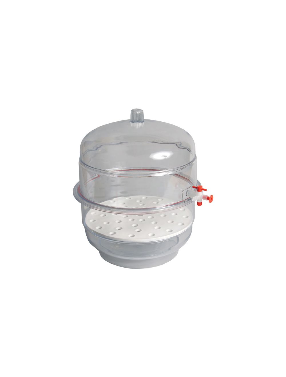 Desiccator, Vacuum, Clear Base, 10"