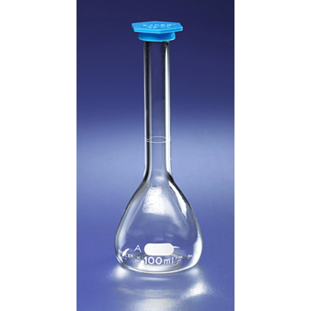 PYREX 25mL Class A Volumetric Flask with Polyethylene Snap-Cap