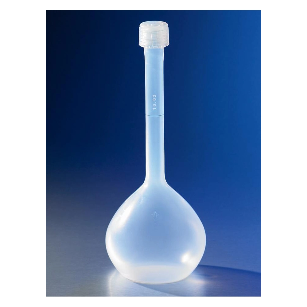 Corning 100mL Class A Reusable Plastic Volumetric Flask, Perfluoroalkoxy-copolymer with GL-18 Screw Cap