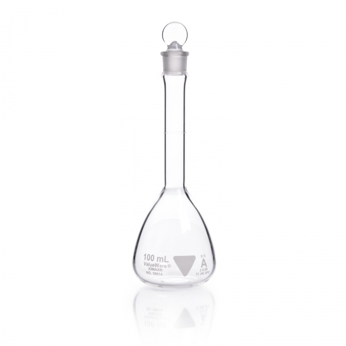 Volumetric Flasks, Glass Stopper,100ML,VALUEWARE