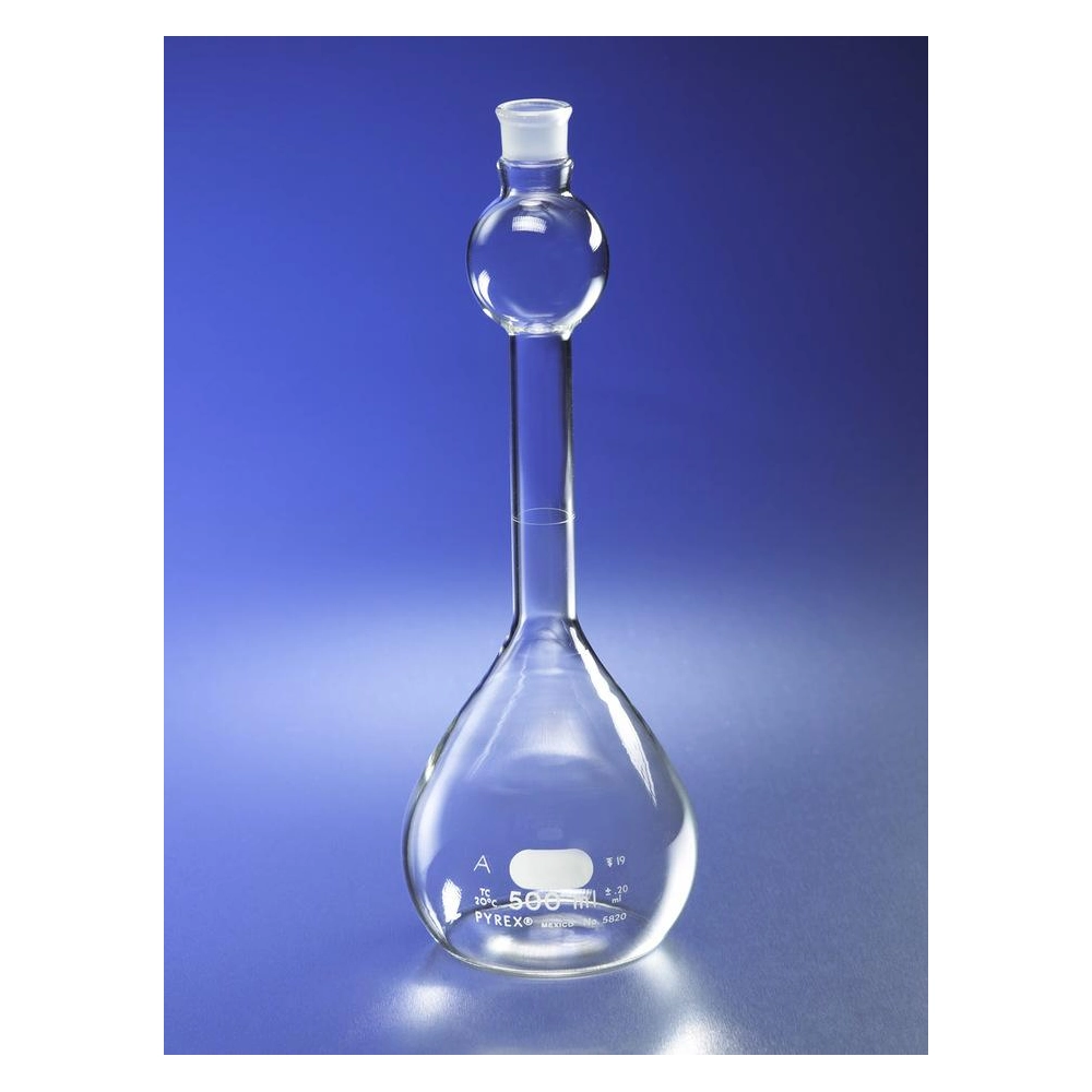 PYREX 2L Class A Mixing Volumetric Flask with Glass Standard Taper Stopper