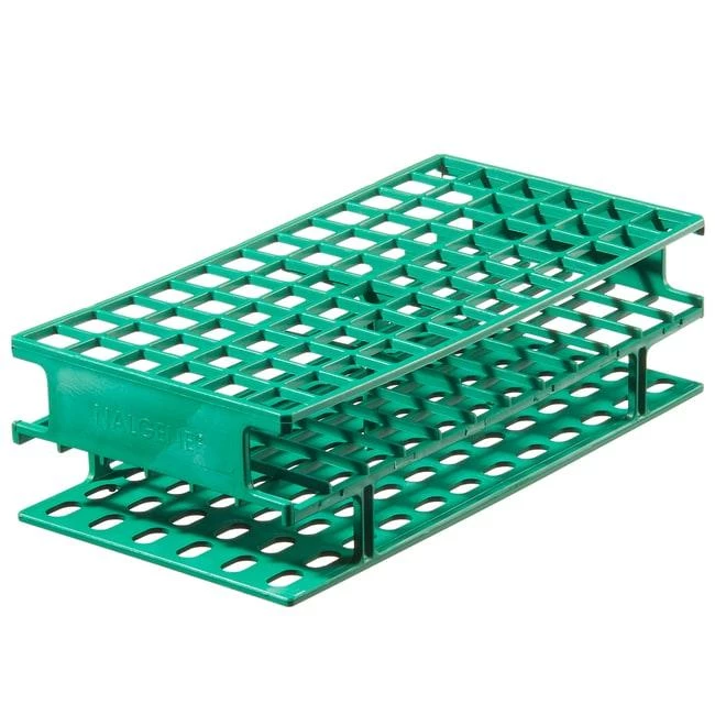 Test Tube Rack Unwire Green PP 13 mm
