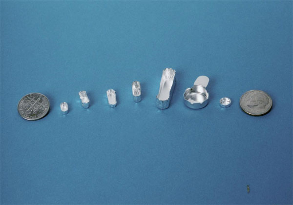 ALUMINUM MICRO DISHES (Cap 0.35ml) - 13 diam x 3.5 h, 100/Pack