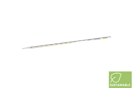 Serological pipette, PS, 10mL, Paper/Plastic Wrapped, Sterile, 1/10 graduations, ORNG color code