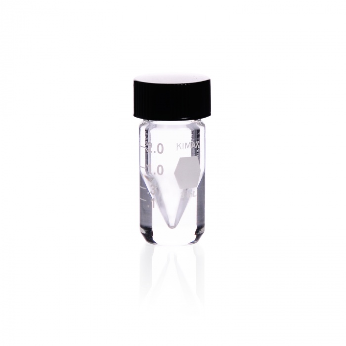 Graduated Vial, Clear,SOLIDCAP,TFE,2ML