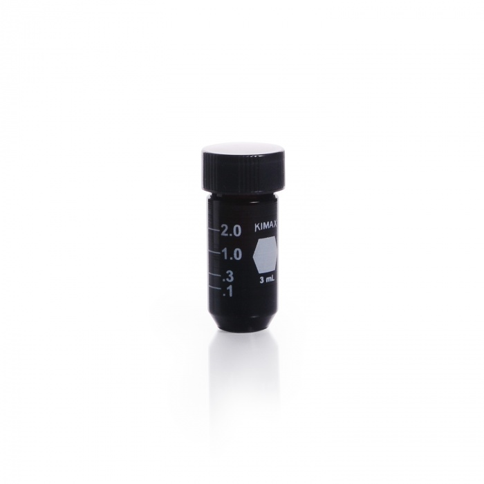 Graduated Vial, AmberSOLIDCAP,TFE,1ML