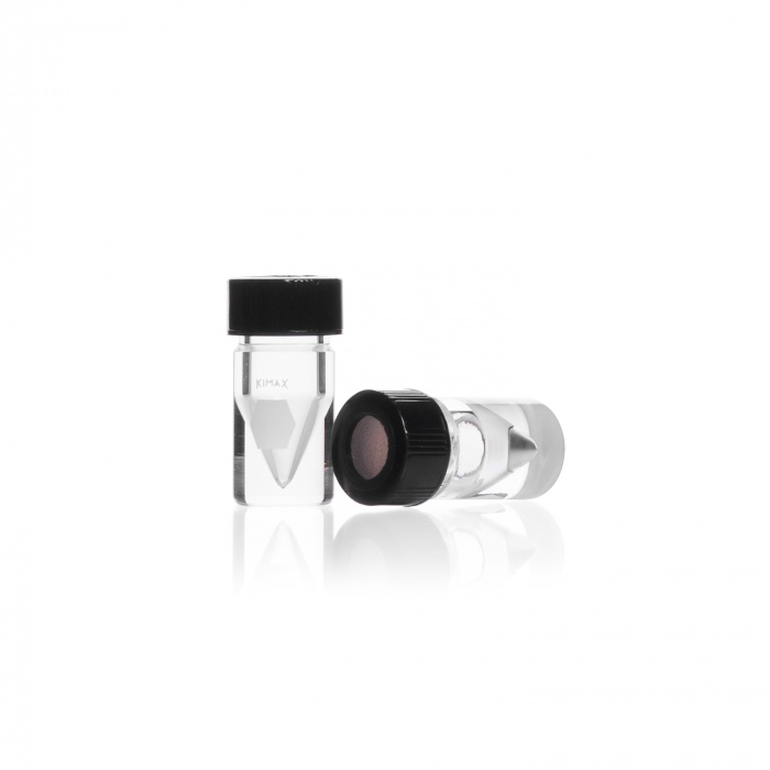 Ungraduated Vial With Open Top Cap and PTFE-Faced, Silicone Septa, Clear 3ML