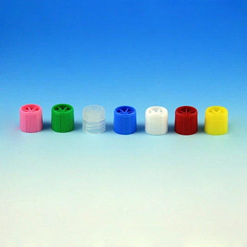 Screw Cap with Silicone Washer for Sample Tubes with External Threads (g's: 6030-6059), Red