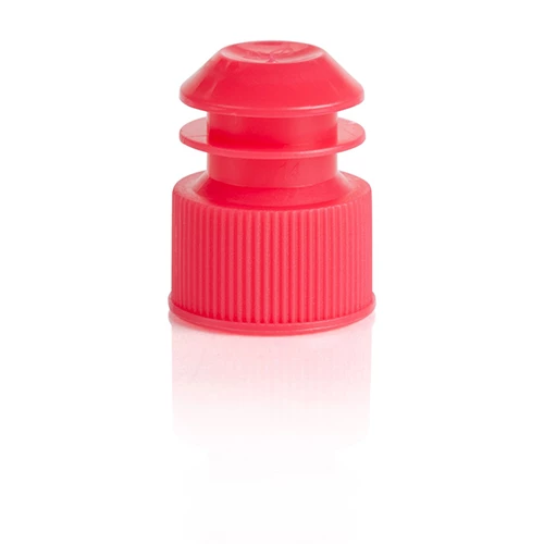 Cap, Flange Plug, 17mm, for 17mm Tubes and 15mL Centrifuge Tubes, Red - PK/1
