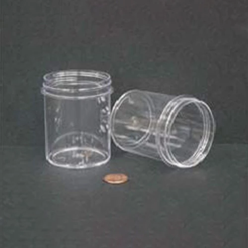 Jar, Wide Mouth, 120mL (4oz), PS, 58mm Opening, 1 15/16 x 2 5/8"   (Screw Cap Packaged Separately)