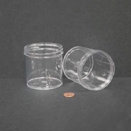 Jar, Wide Mouth, 180mL (6oz), PS, 70mm Opening, 2 7/16 x 2 5/8"   (Screw Cap Packaged Separately)