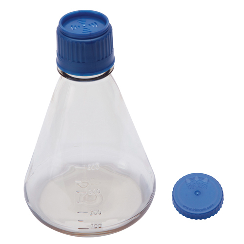 Flask Erlenmeyer Sterile Flat, PC 500mL, 12/PK