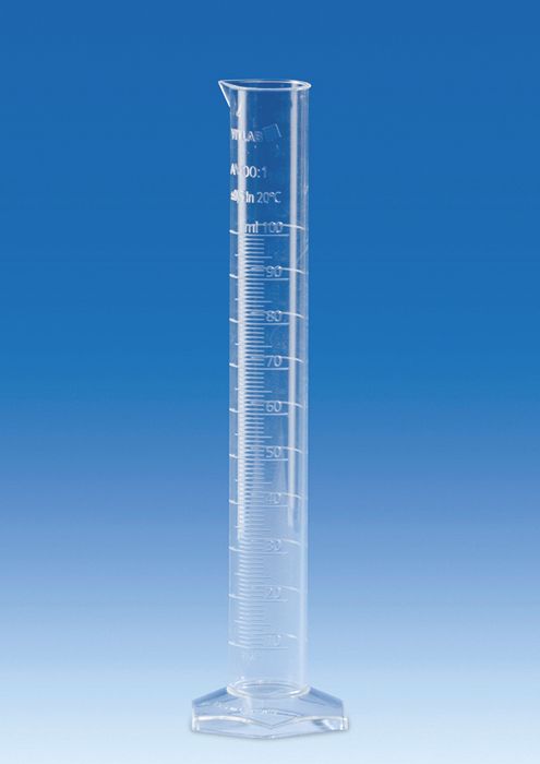 Graduated Cylinder, PMP, molded grads, Class A cert, 10mL, pk 2