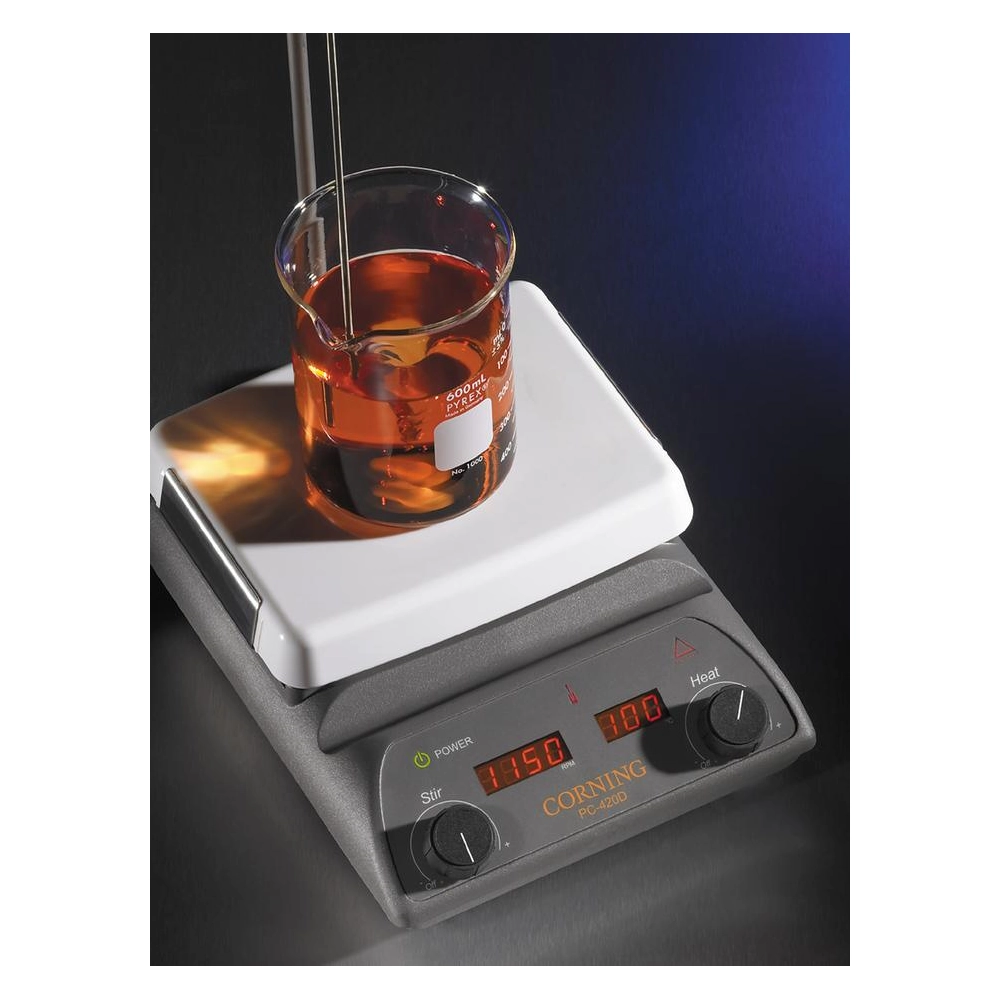 Corning 5 x 7 Inch Top PC-420D Stirring Hot Plate with Digital Displays, 230V/50Hz