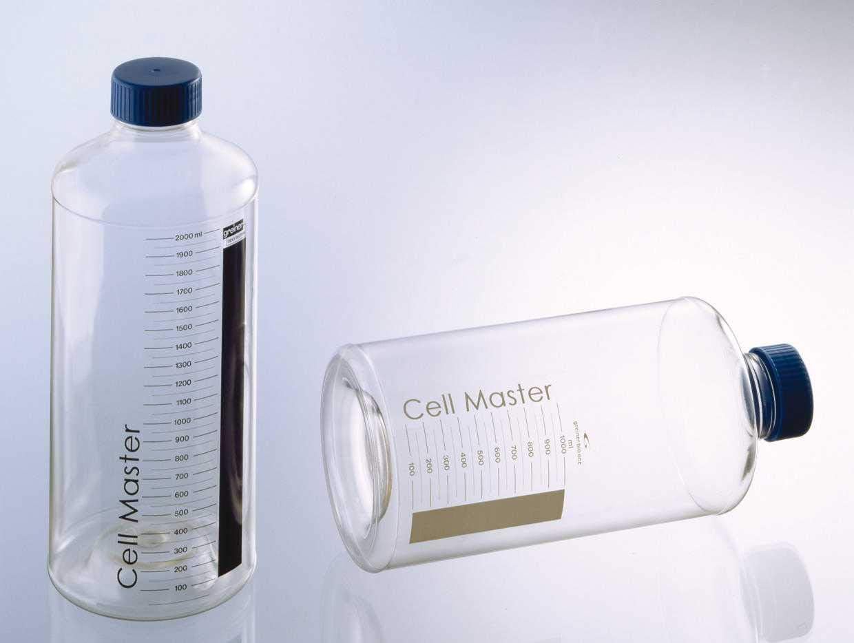 CELLMASTER Roller Bottle, PET, 850cm2, Graduations to 1.5L, w/ Plug Seal Cap