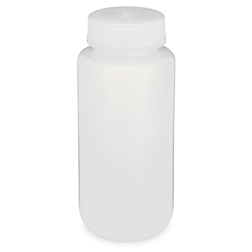 Bottle, Wide Mouth, PP Bottle, Attached PP Screw Cap, 500mL, 12/Pack - CS/48