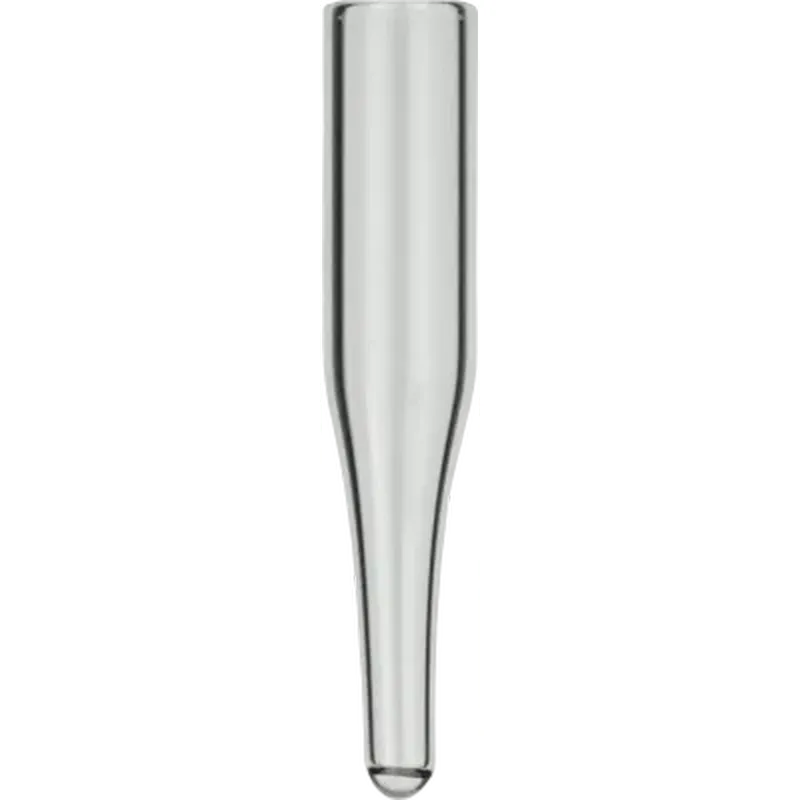 0.2 mL Insert 6 mm 31 mm clear 15 mm tip silanized