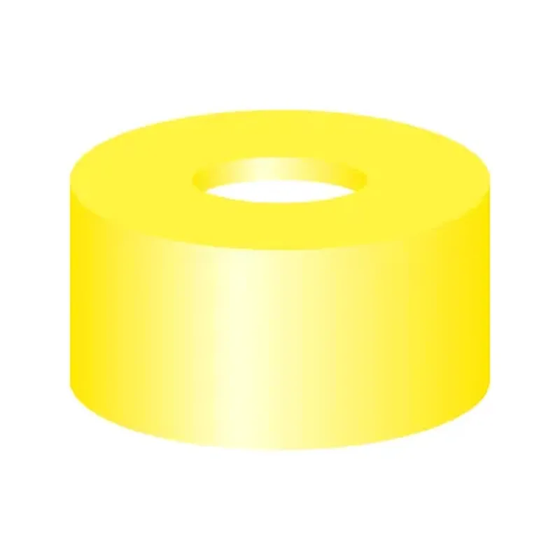 N11 PE snap ring cap, yellow, center hole Silicone white/PTFE red