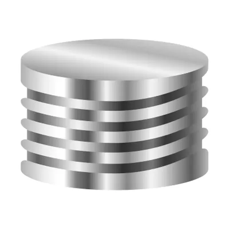 N18 magnetic screw cap, silver, closed top Butyl red/PTFE grey
