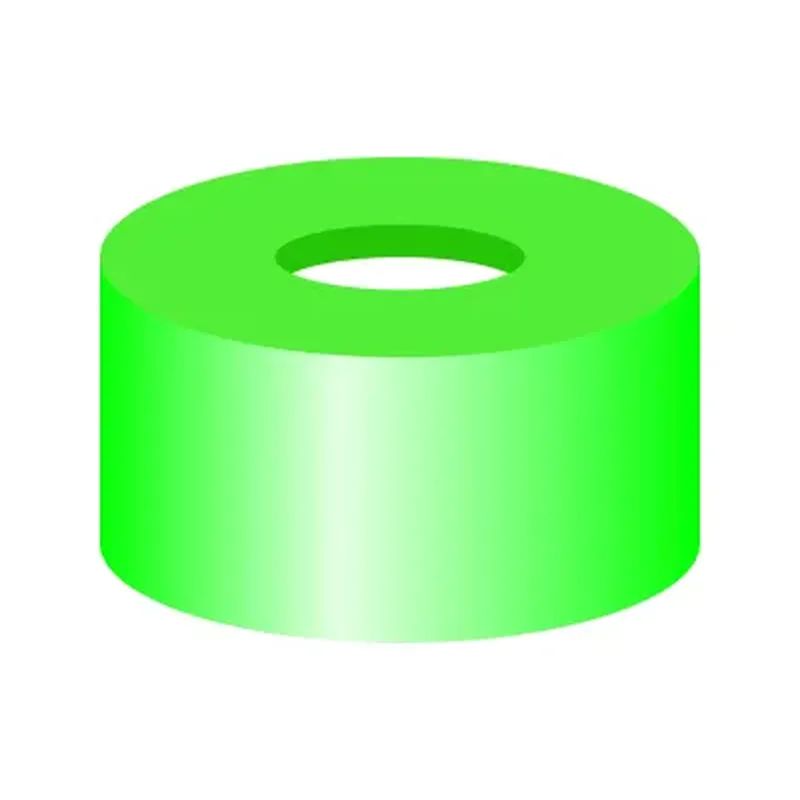 N11 PE snap ring cap, green, center hole Silicone white/PTFE red