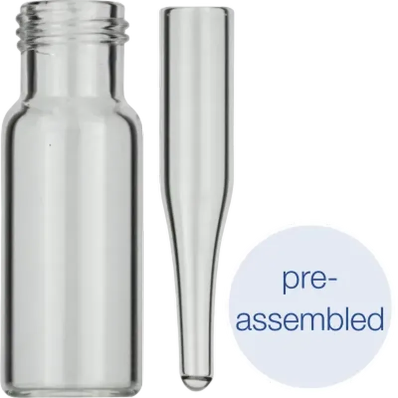 Pre-assembled vial-insert combination