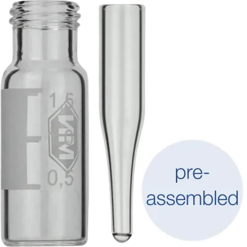 Pre-assembled vial-insert combination