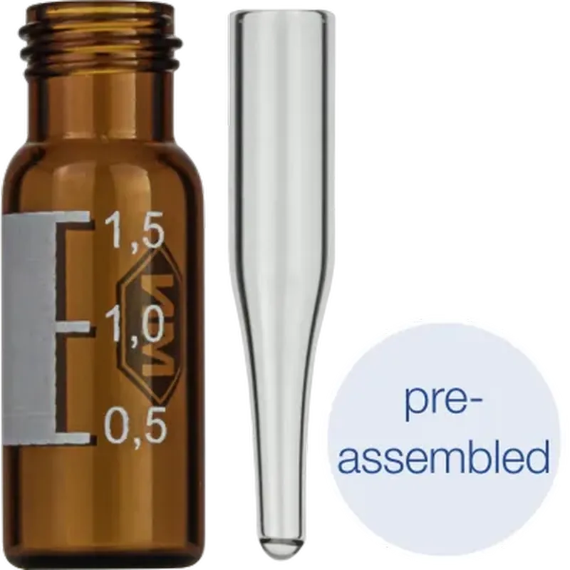 Pre-assembled vial-insert combination