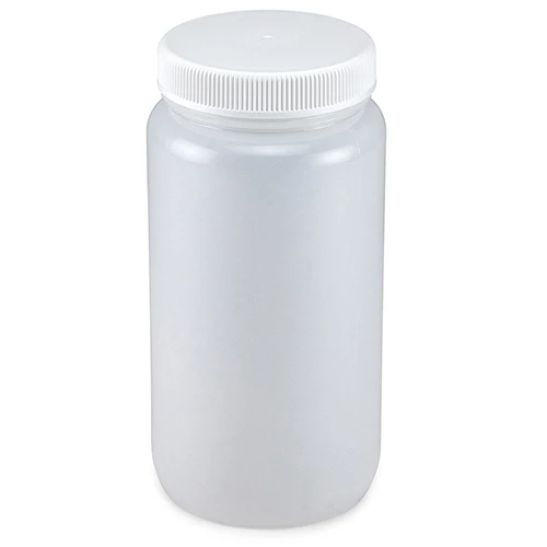 Bottle, Wide Mouth, LDPE Bottle, Attached PP Screw Cap, 2 Litres (0.5 Gallons) - CS/6