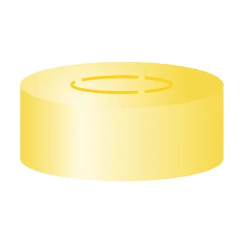 N20 Aluminium Center Tear Off Cap, gold Butyl dark gray/centrical PTFE-lamination gray