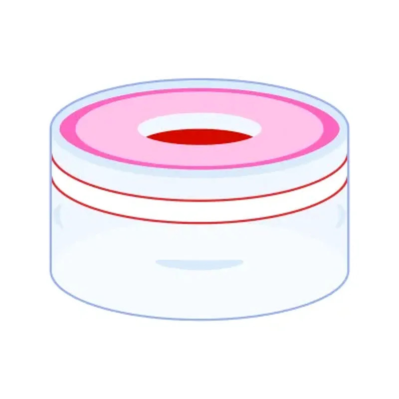 N11 PE snap ring cap, transparent