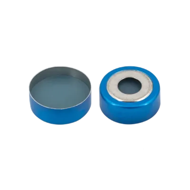 N20 bimetal crimp cap, blue/silver