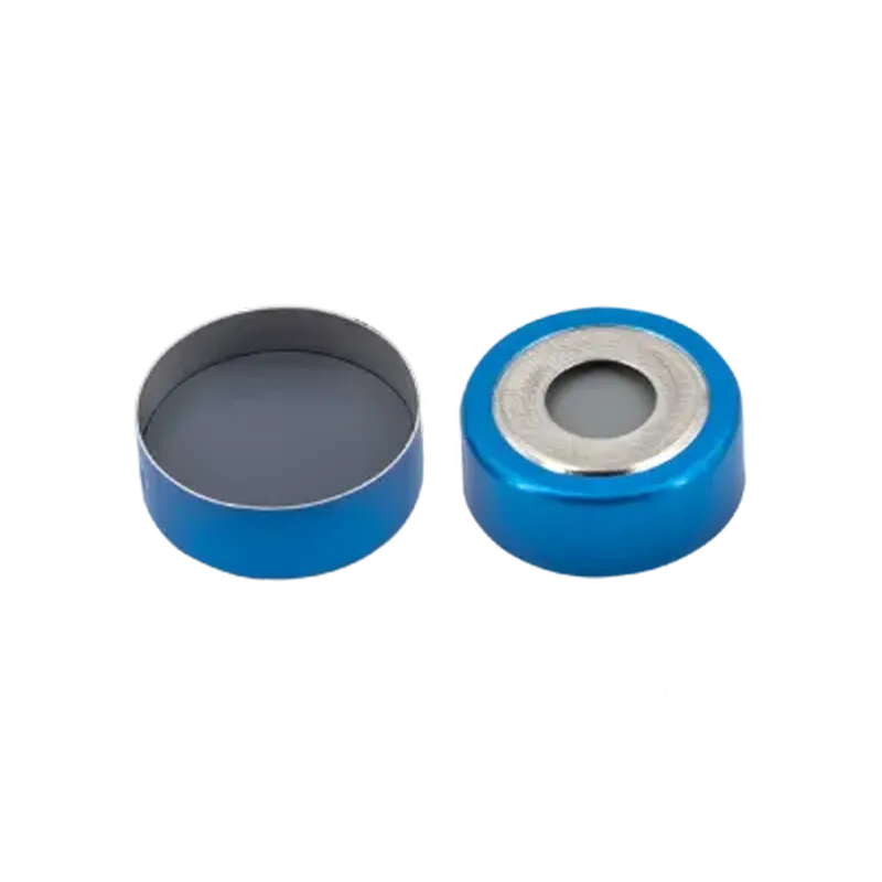 N20 bimetal crimp cap, blue/silver