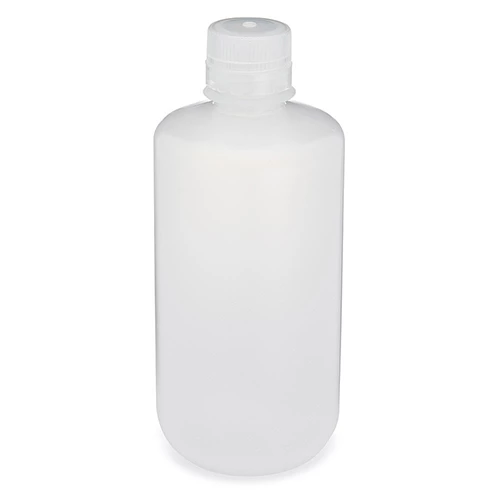 Bottle, Narrow Mouth, PP Bottle, Attached PP Screw Cap, 1000mL, 6/Pack