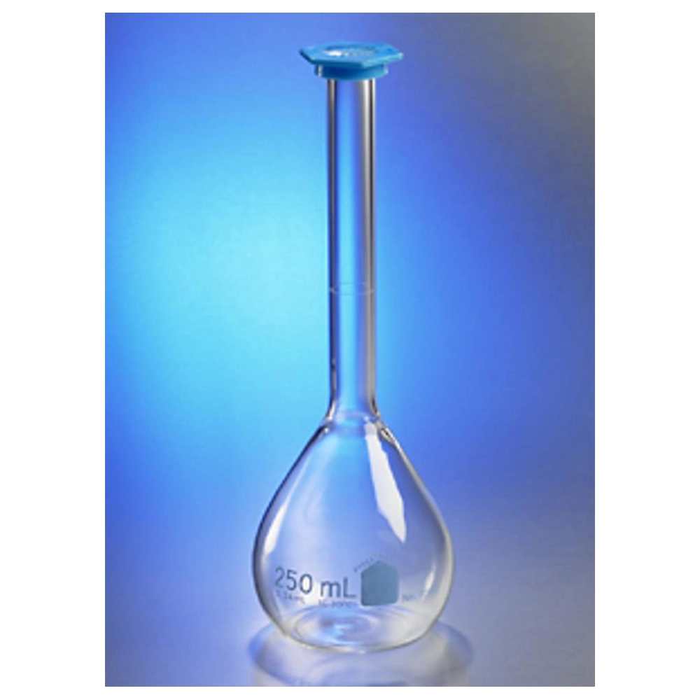 PYREX VISTA 100mL Class B, Volumetric Flask with Polyethylene Snap-Cap