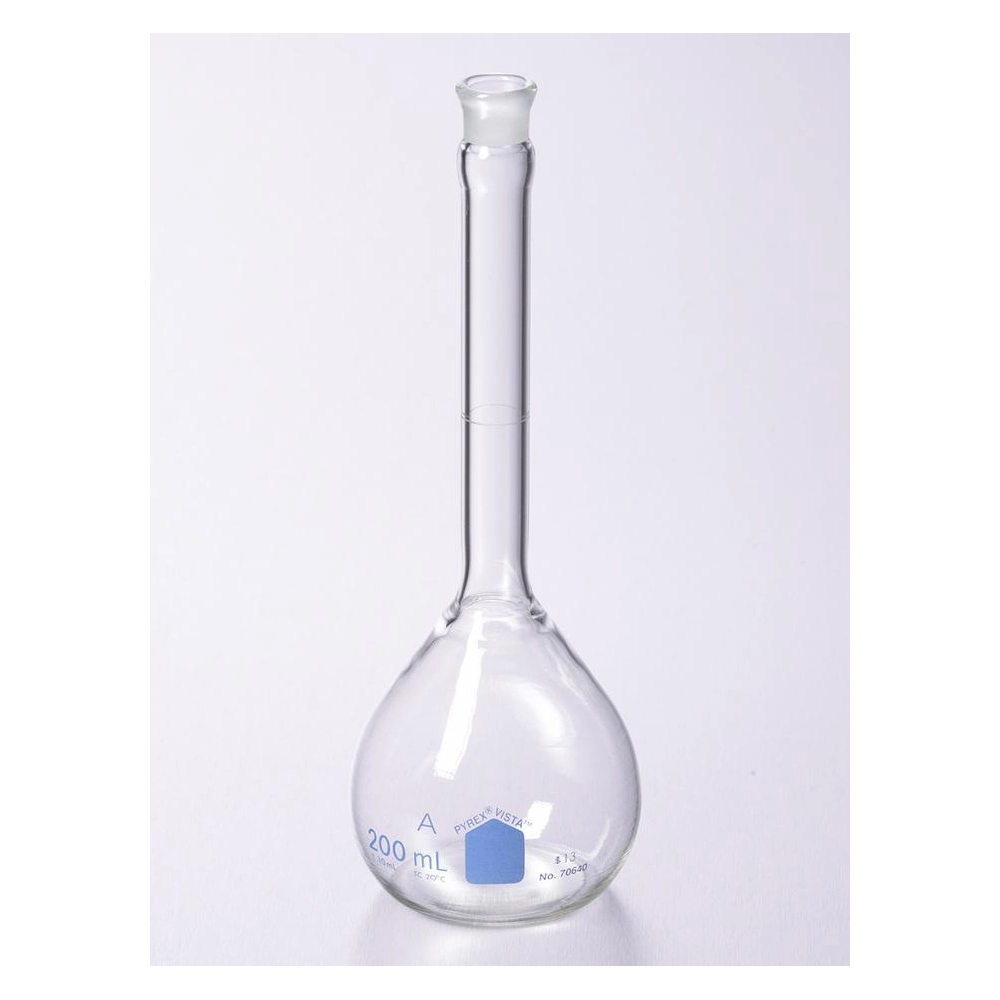 PYREX VISTA 2000mL Class A Volumetric Flasks with PYREX Glass Standard Taper Stopper