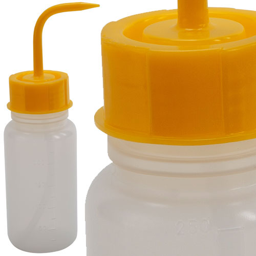 Washbottle WM, LDPE 250mL Yellow, 6/PK