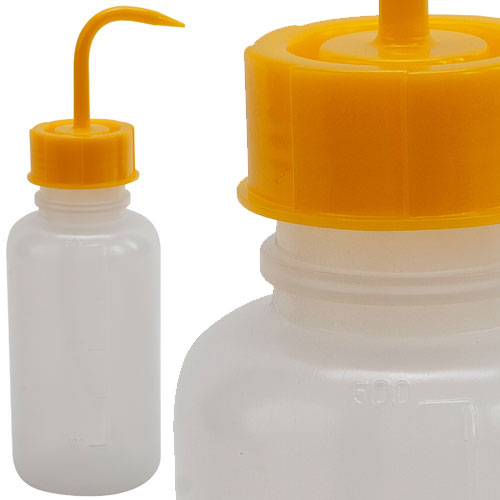 Washbottle WM, LDPE 500mL Yellow, 6/PK