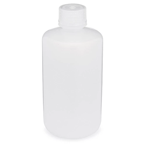 Bottle, Narrow Mouth, LDPE Bottle, Attached PP Screw Cap, 250mL, 12/Pack