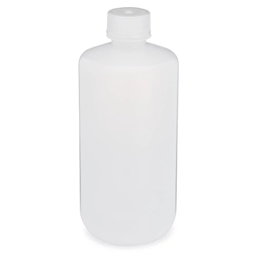 Bottle, Narrow Mouth, LDPE Bottle, Attached PP Screw Cap, 500mL, 12/Pack - CS/48