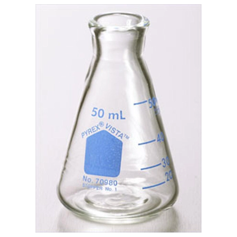PYREX VISTA 500mL Narrow Mouth Erlenmeyer Flasks with Heavy Duty Rim