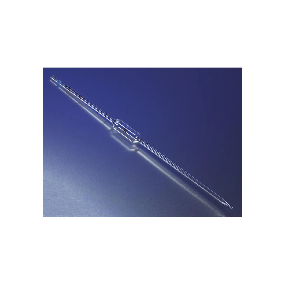 PYREX 50mL Volumetric Pipets, Serialized/Certified, Class A, Colored Markings