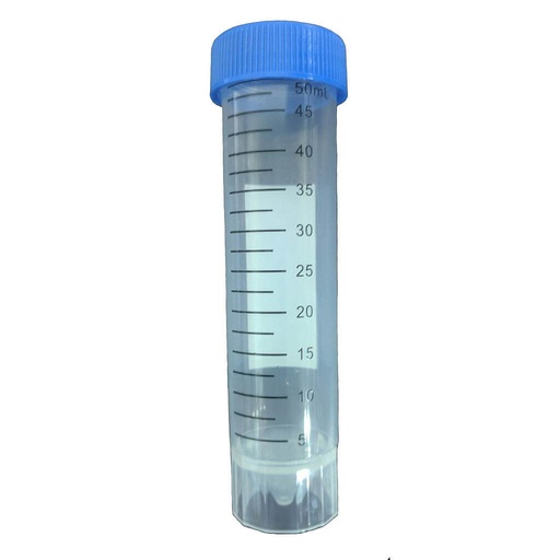 50mL Polypropylene Centrifuge Tube - Conical, Paperboard Rack, Sterile, 25/Rack, 500/CS