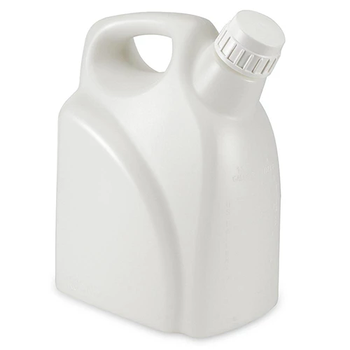 Jerrican with Handle, HDPE Bottle, 53mm PP White Screw Cap, 5 Litres (1.25 Gallons)