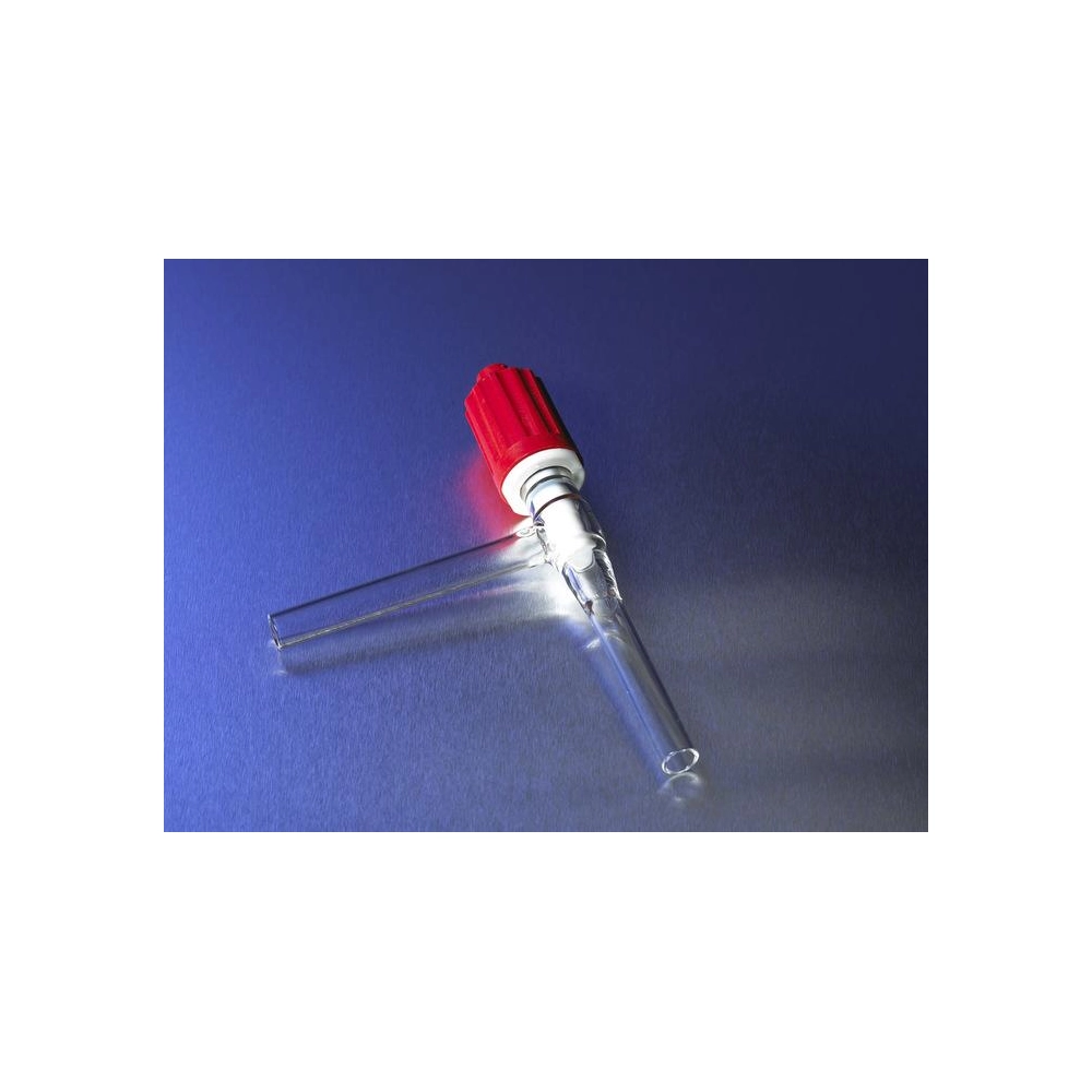 PYREX 0-3mm Plain Bore Rotaflo Two-Way 90 Angle Stopcock