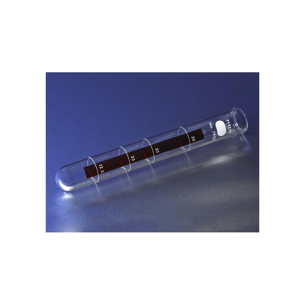 PYREX 50mL Taylor Universal Tube with Lifetime Red Graduations, 25x200mm
