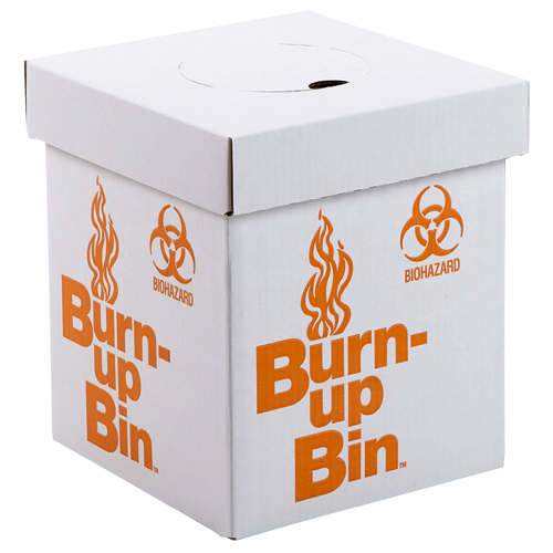 Disposal Box Burn Up Bin Bench, 10x8x8", 1/CS